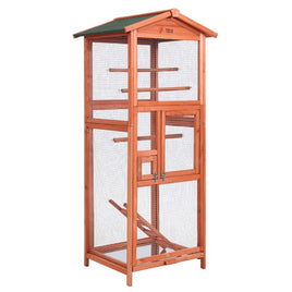 i.Pet Bird Cage Wooden Pet Cages Aviary Large Carrier Travel Canary Cockatoo Parrot XL Coops & Hutches Kings Warehouse 