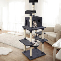 i.Pet Cat Tree 184cm Trees Scratching Post Scratcher Tower Condo House Furniture Wood Cat Supplies Kings Warehouse 