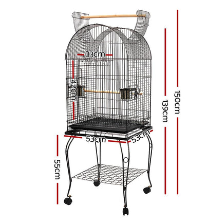 i.Pet Large Bird Cage with Perch - Black Bird Kings Warehouse 