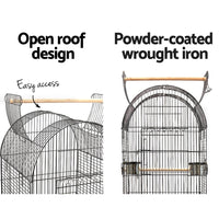 i.Pet Large Bird Cage with Perch - Black Bird Kings Warehouse 