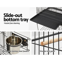 i.Pet Large Bird Cage with Perch - Black Bird Kings Warehouse 
