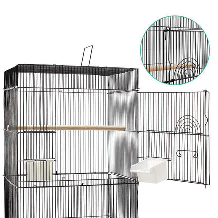 i.Pet Medium Bird Cage with Perch - Black Pet Care Kings Warehouse 