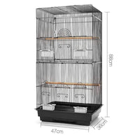 i.Pet Medium Bird Cage with Perch - Black Pet Care Kings Warehouse 