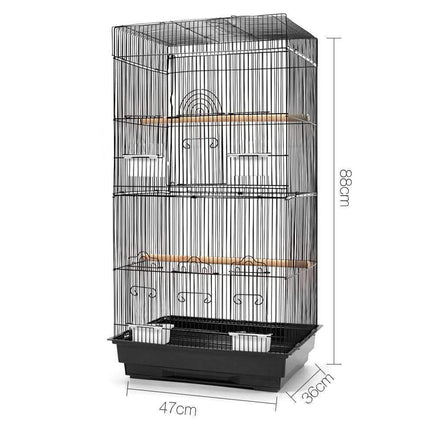 i.Pet Medium Bird Cage with Perch - Black Pet Care Kings Warehouse 
