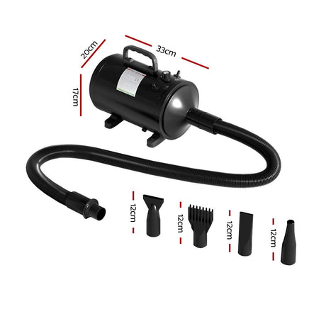 i.Pet Pet Hair Dryer Dog Cat Grooming Speed Blower Hairdryer Heater Low Noise Kings Warehouse 