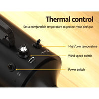 i.Pet Pet Hair Dryer Dog Cat Grooming Speed Blower Hairdryer Heater Low Noise Kings Warehouse 