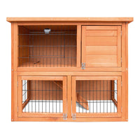 i.Pet Rabbit Hutch Hutches Large Metal Run Wooden Cage Chicken Coop Guinea Pig Coops & Hutches Kings Warehouse 