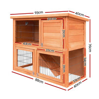 i.Pet Rabbit Hutch Hutches Large Metal Run Wooden Cage Chicken Coop Guinea Pig Coops & Hutches Kings Warehouse 
