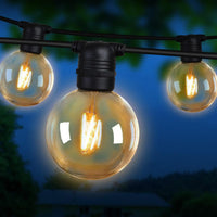 Jingle Jollys 23m LED Festoon String Lights 20 Bulbs Kits Wedding Party Christmas G80 Lights Kings Warehouse 