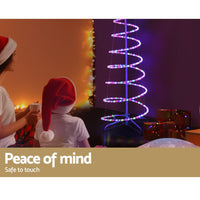 Jingle Jollys 2.4M LED Christmas Tree Motif Lights Outdoor Colourful 8 Modes Kings Warehouse 