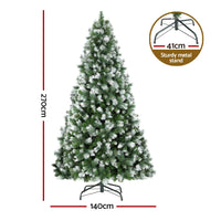 Jingle Jollys 2.7M Christmas Tree with Pine Needle Snowy Xmas Tree 1765 Tips Kings Warehouse 