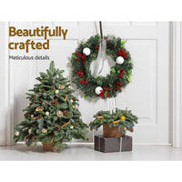 Jingle Jollys 2FT 60CM Christmas Wreath with Decor Xmas Tree Decoration Kings Warehouse 