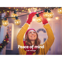 Jingle Jollys 41m LED Festoon String Lights 40 Bulbs Kits Wedding Party Christmas G80 Lights Kings Warehouse 