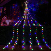Jingle Jollys 5M Christmas Curtain Lights LED Motif Fairy String Light Outdoor Kings Warehouse 