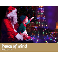 Jingle Jollys 5M Christmas Curtain Lights LED Motif Fairy String Light Outdoor Kings Warehouse 