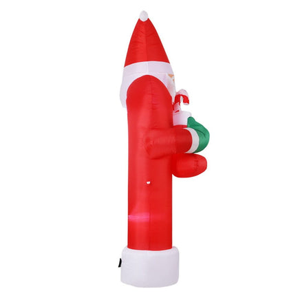 Jingle Jollys Christmas Inflatable Santa Archway 2.3M Outdoor Decorations Lights Kings Warehouse 