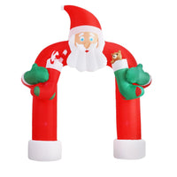 Jingle Jollys Christmas Inflatable Santa Archway 2.3M Outdoor Decorations Lights Kings Warehouse 