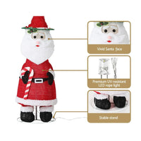Jingle Jollys Christmas Lights 96 LED 120cm Fairy Light Santa Decorations Kings Warehouse 