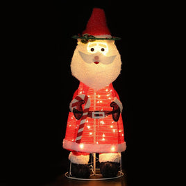 Jingle Jollys Christmas Lights 96 LED 120cm Fairy Light Santa Decorations Kings Warehouse 