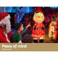 Jingle Jollys Christmas Lights 96 LED 120cm Fairy Light Santa Decorations Kings Warehouse 