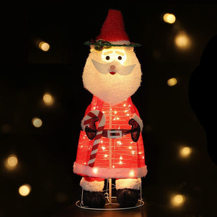 Jingle Jollys Christmas Lights 96 LED 120cm Fairy Light Santa Decorations Kings Warehouse 