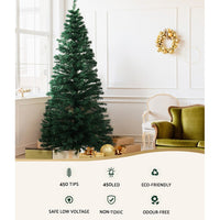 Jingle Jollys Christmas Tree 2.1M LED Xmas trees Optic Fibre Multi Colour Kings Warehouse 