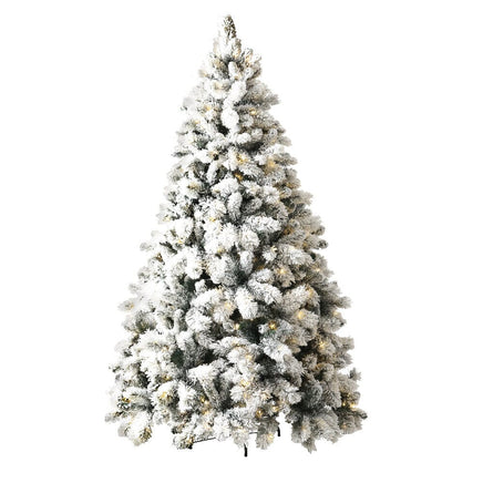 Jingle Jollys Christmas Tree 2.1M Xmas Tree with 500 LED Lights Snowy Tips Kings Warehouse 