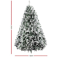 Jingle Jollys Christmas Tree 2.1M Xmas Trees Decorations Snowy 1106 Tips Kings Warehouse 