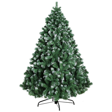 Jingle Jollys Christmas Tree 2.4M Xmas Trees Decorations Snowy 1500 Tips Kings Warehouse 