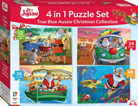 Jr Jigsaw 4-in-1 True Blue Aussie Christmas Collection Kings Warehouse 