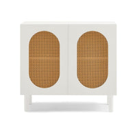 Kailua Rattan 2-Door Accent Cabinet in White living room Kings Warehouse 