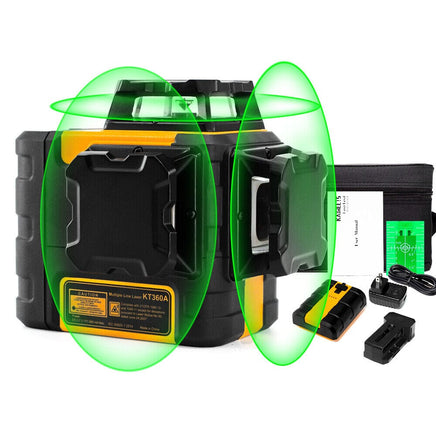 KAIWEETS KT360A Green Laser Level 3 X 360° Rotary Self Leveling with 1 Rechargeable Battery KingsWarehouse 