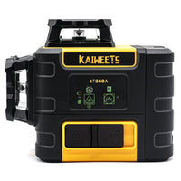 KAIWEETS KT360A Green Laser Level 3 X 360° Rotary Self Leveling with 1 Rechargeable Battery KingsWarehouse 