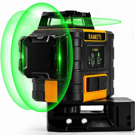 KAIWEETS KT360A Green Laser Level 3 X 360° Rotary Self Leveling with 1 Rechargeable Battery KingsWarehouse 