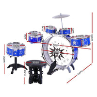 Keezi 11 Piece Kids Drum Set Kings Warehouse 