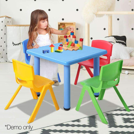 Keezi 5 Piece Kids Table and Chair Set - Blue Kings Warehouse 