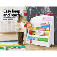 Keezi 5 Tiers Kids Bookshelf Magazine Rack Shelf Organiser Bookcase Display Kids Supplies Kings Warehouse 