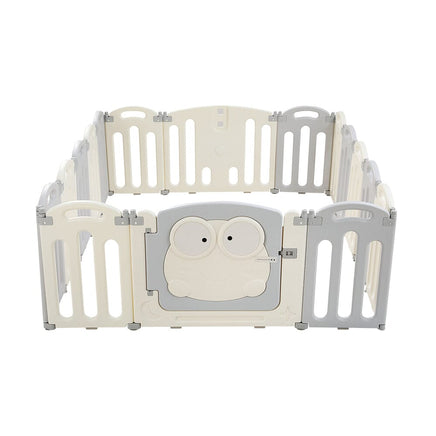 Keezi Baby Playpen 16 Panels Foldable Toddler Fence Safety Play Activity Centre Kings Warehouse 