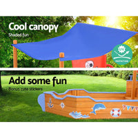 Keezi Boat Sand Pit With Canopy Kings Warehouse 