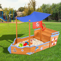 Keezi Boat Sand Pit With Canopy Kings Warehouse 