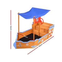 Keezi Boat Sand Pit With Canopy Kings Warehouse 