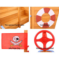 Keezi Boat Sand Pit With Canopy Kings Warehouse 