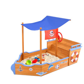 Keezi Boat Sand Pit With Canopy Kings Warehouse 
