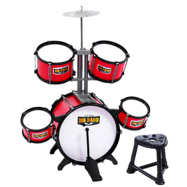 Keezi Kids 7 Drum Set Junior Drums Kit Musical Play Toys Childrens Mini Big Band Kings Warehouse 