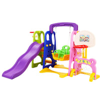 Keezi Kids 7-in-1 Slide Swing with Basketball Hoop Toddler Outdoor Indoor Play Baby & Kids Kings Warehouse 