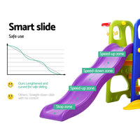Keezi Kids 7-in-1 Slide Swing with Basketball Hoop Toddler Outdoor Indoor Play Baby & Kids Kings Warehouse 