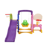 Keezi Kids 7-in-1 Slide Swing with Basketball Hoop Toddler Outdoor Indoor Play Baby & Kids Kings Warehouse 