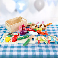 Keezi Kids Pretend Play Food Kitchen Wooden Toys Childrens Cooking Utensils Food Kings Warehouse 