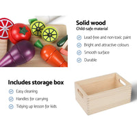 Keezi Kids Pretend Play Food Kitchen Wooden Toys Childrens Cooking Utensils Food Kings Warehouse 