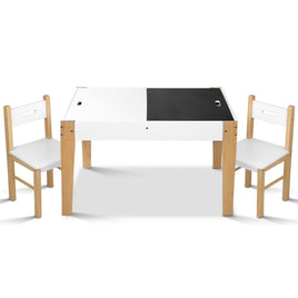 Keezi Kids Table and Chair Set Activity Chalkboard Toys Storage Desk Drawing Kids Supplies Kings Warehouse 